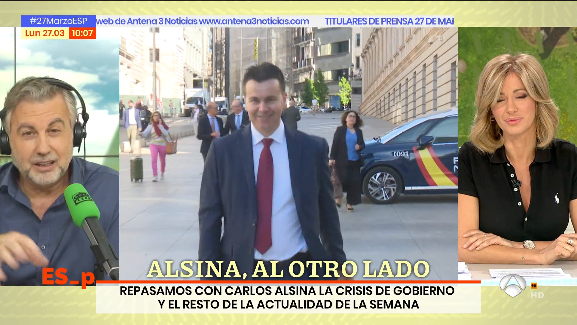 Alsina elogia el "buen talante" de Héctor Gómez: "Nunca le he escuchado descalificar a ningún adversario" Alsina elogia el "buen talante" de Héctor Gómez: "Nunca le he escuchado descalificar a ningún adversario"