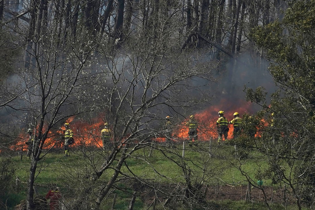 Asturias tiene 26 fuegos forestales de los que 17 están activos Asturias tiene 26 fuegos forestales de los que 17 están activos