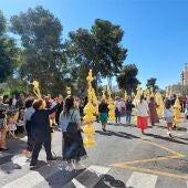 Palmas blancas en la procesión de 'Las Palmas' de Domingo Ramos de Elche.