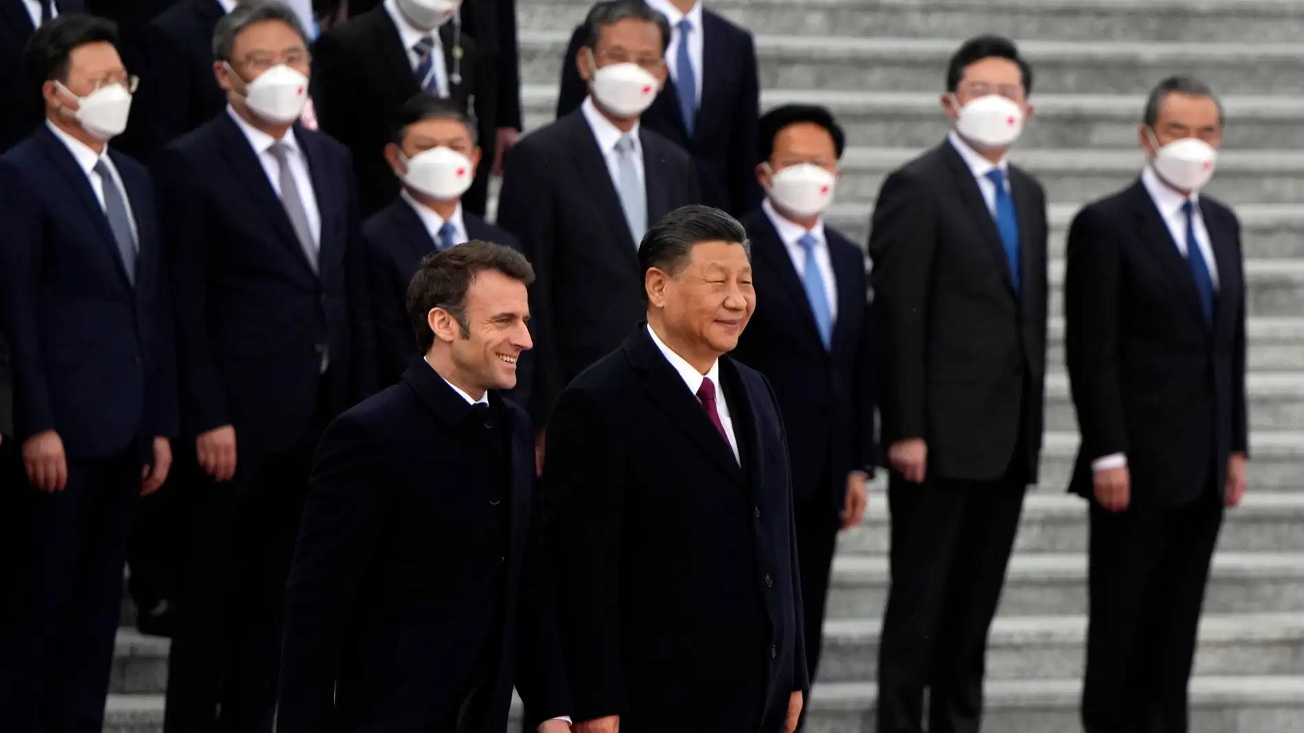 Macron y Xi Jinping, en la visita del presidente francés a China.