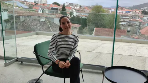 Nuria Romero, terapeuta ocupacional na área de psiquiatría do Hospital de Día de Pontevedra. Cita a cegas no Museo de Pontevedra