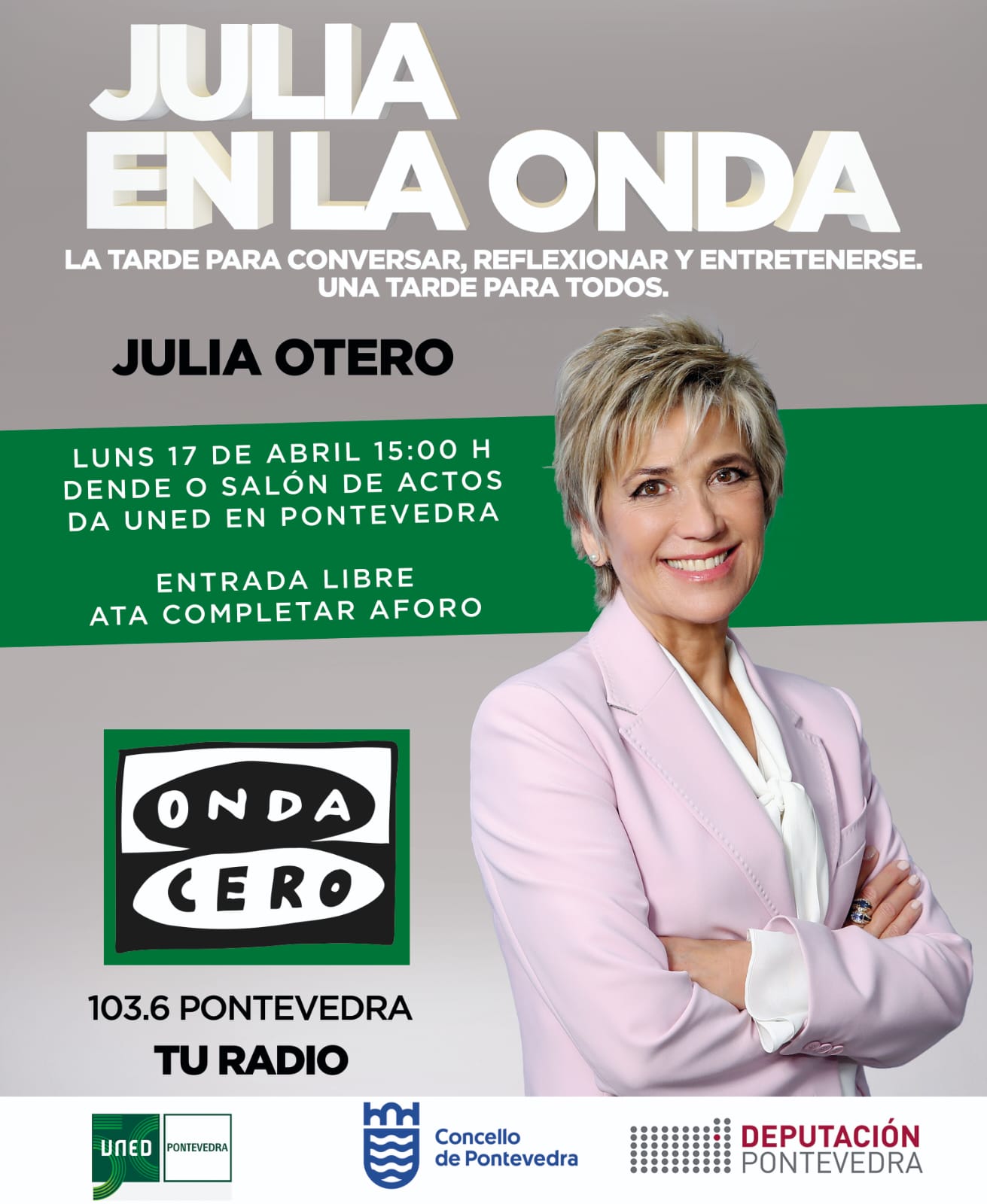 "Julia en la Onda" y todo su equipo en Pontevedra "Julia en la Onda" y todo su equipo en Pontevedra