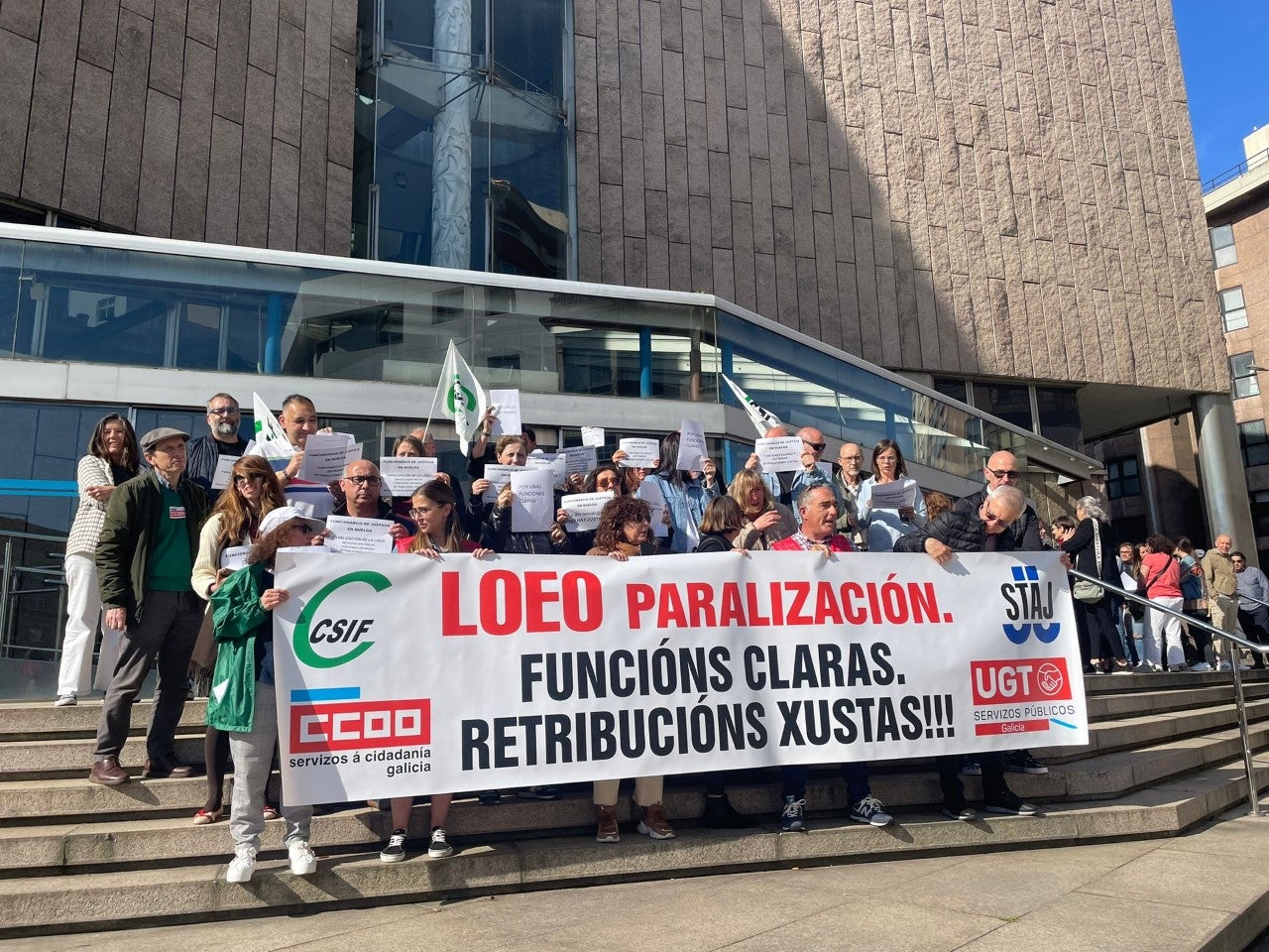 Primera jornada de huelga de los funcionarios de justicia Primera jornada de huelga de los funcionarios de justicia