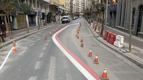 Carril bici Avenida de Portugal de Logro&ntilde;o