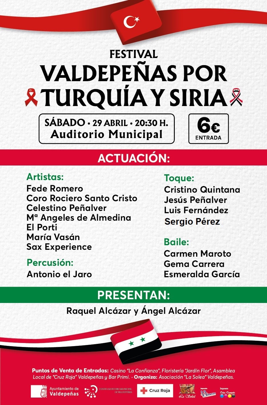 Fede Romero será quien ponga el colofón al Festival Valdepeñas por Turquía y Siria Fede Romero será quien ponga el colofón al Festival Valdepeñas por Turquía y Siria