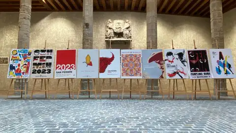 Carteles finalistas de San Fermín 2023 Ayuntamiento de Pamplona