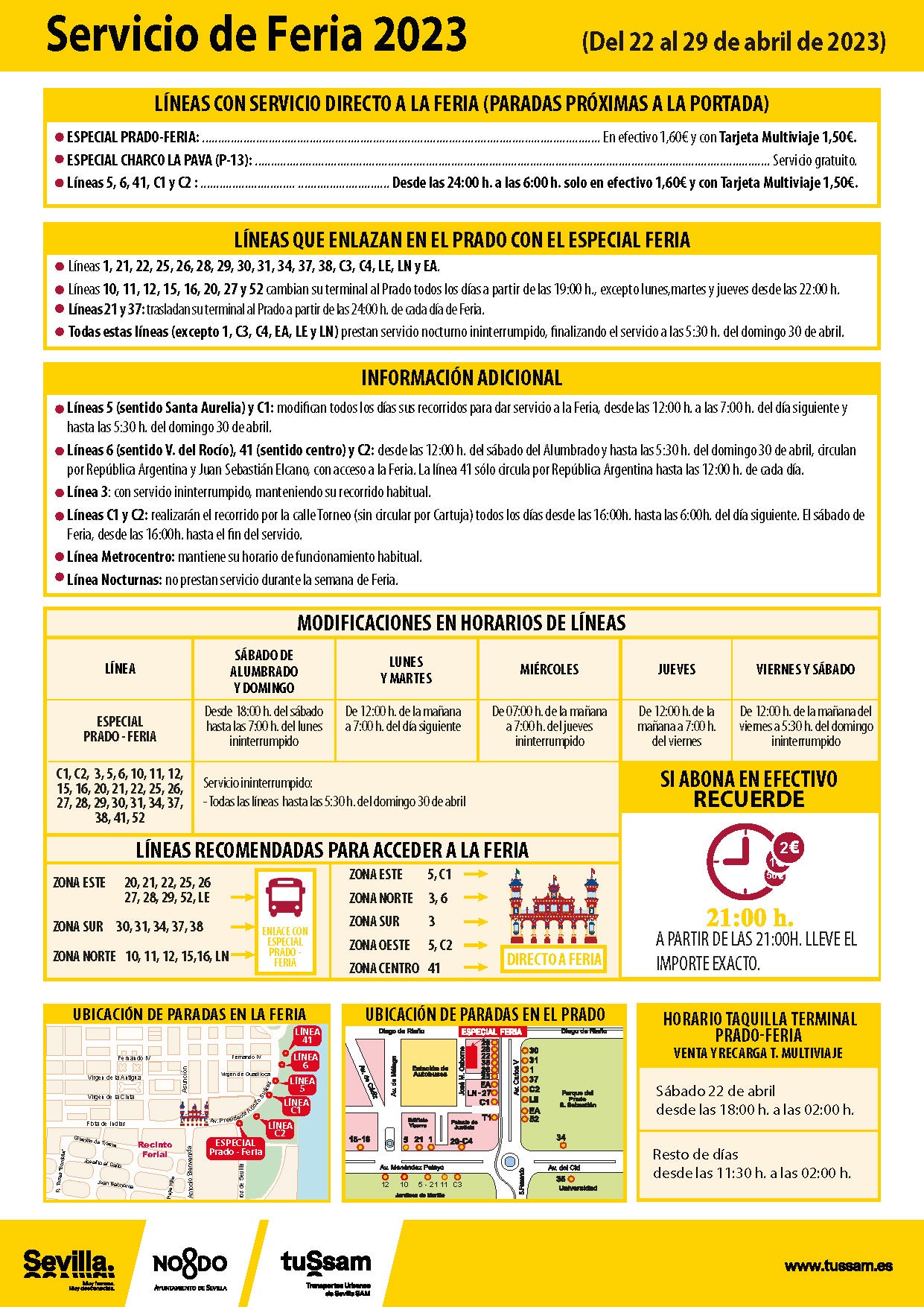 Conoce aquí el Servicio Especial para la Feria de Tussam Conoce aquí el Servicio Especial para la Feria de Tussam