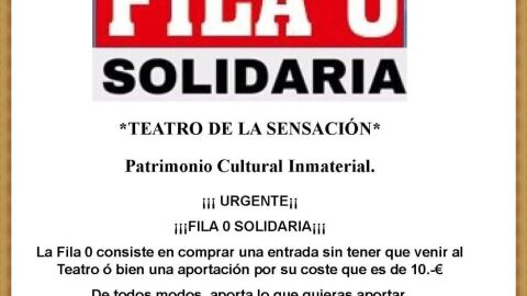 Teatro de la Sensaci&oacute;n pide ayuda