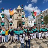 Castellers de Villafranca del Penedés en su actuación en Elvas