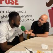 Usman Garuba durante su entrevista con David Camps