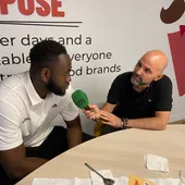 Usman Garuba durante su entrevista con David Camps Usman Garuba durante su entrevista con David Camps
