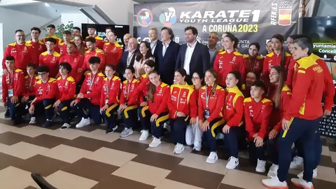 Presentación de la Youth League Karate 1 en Riazor Participan más de 2700 karatekas venidos de todo el mundo.
