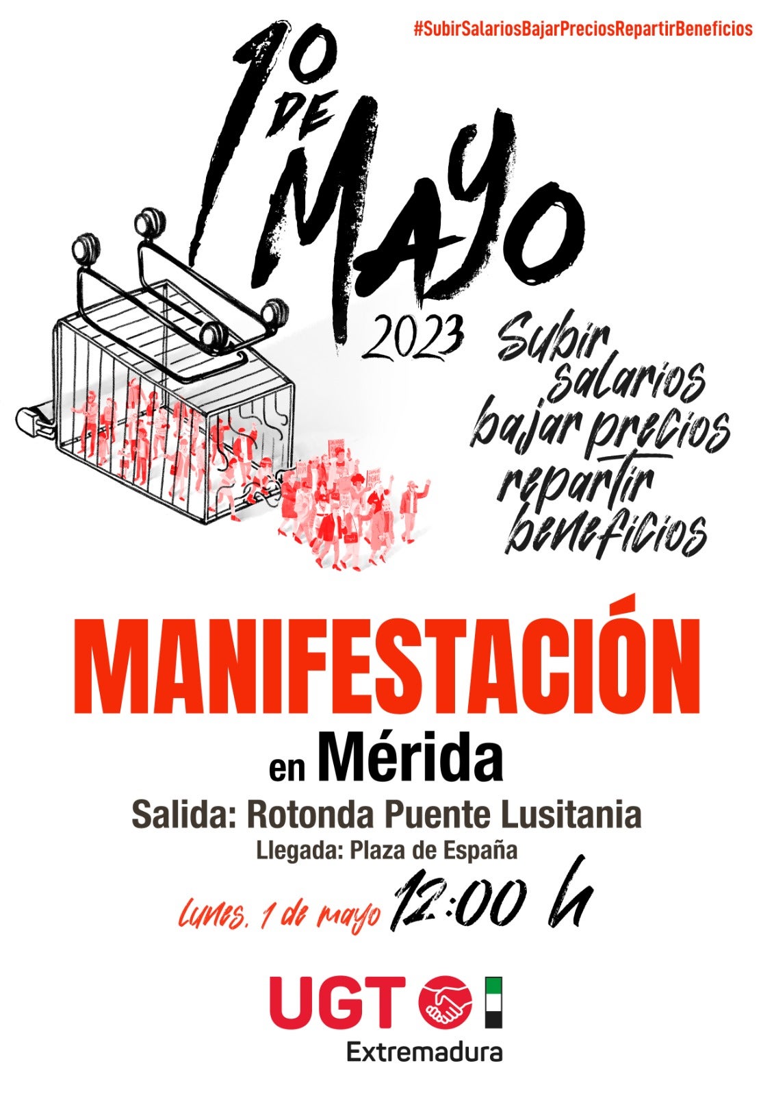 CCOO y UGT llaman en el Primero de Mayo a “Subir Salarios, Bajar Precios y Repartir Riqueza” CCOO y UGT llaman en el Primero de Mayo a “Subir Salarios, Bajar Precios y Repartir Riqueza”