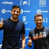 Pablo Chavarría y Rubén Castro, del Málaga CF