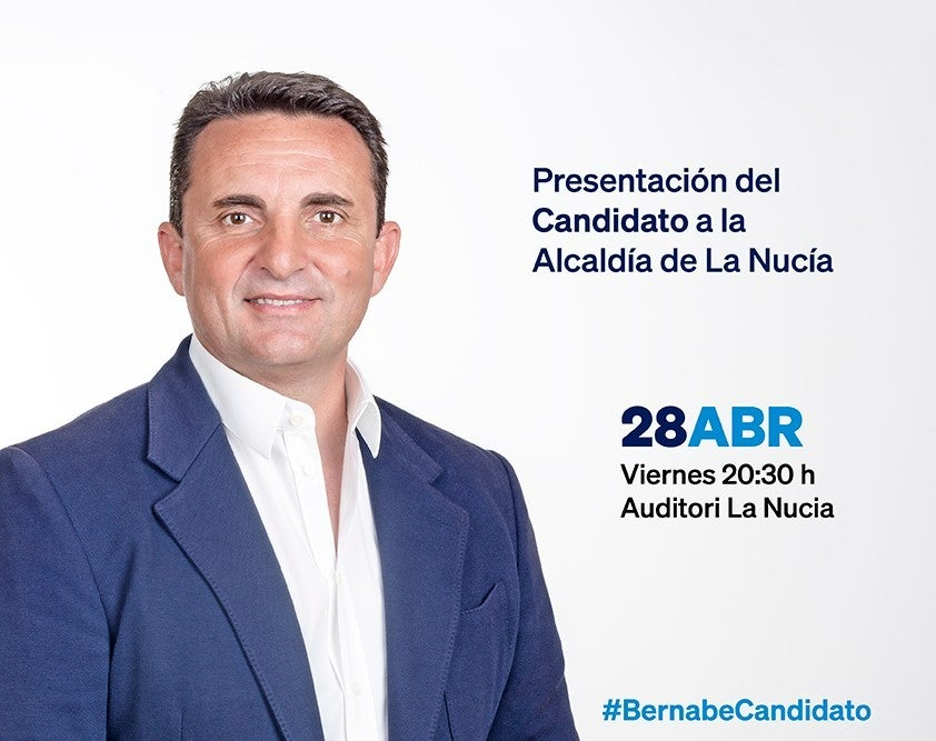 Cano: "tengo la misma o más ilusión que la primera vez que opté a la alcaldía de La Nucía" Cano: "tengo la misma o más ilusión que la primera vez que opté a la alcaldía de La Nucía"