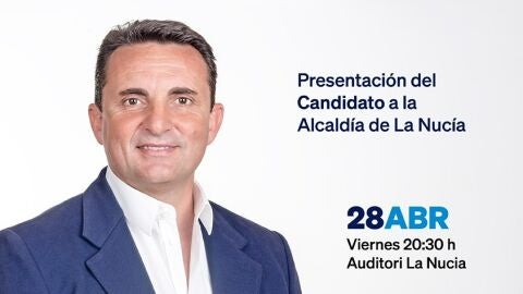 Bernab&eacute; Cano presenta su candidatura a la alcald&iacute;a de La Nuc&iacute;a.