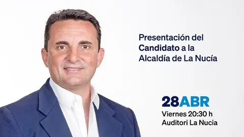 Bernabé Cano presenta su candidatura a la alcaldía de La Nucía. Bernabé Cano presenta su candidatura a la alcaldía de La Nucía.
