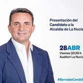 Bernabé Cano presenta su candidatura a la alcaldía de La Nucía. Bernabé Cano presenta su candidatura a la alcaldía de La Nucía.