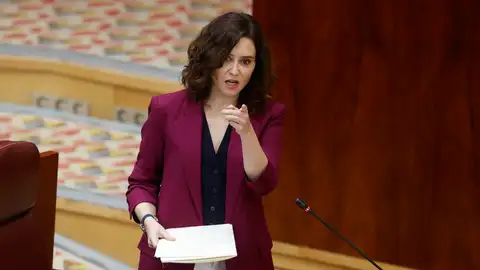 La presidenta de la Comunidad de Madrid, Isabel Díaz Ayuso, durante un pleno La presidenta de la Comunidad de Madrid, Isabel Díaz Ayuso, durante un pleno