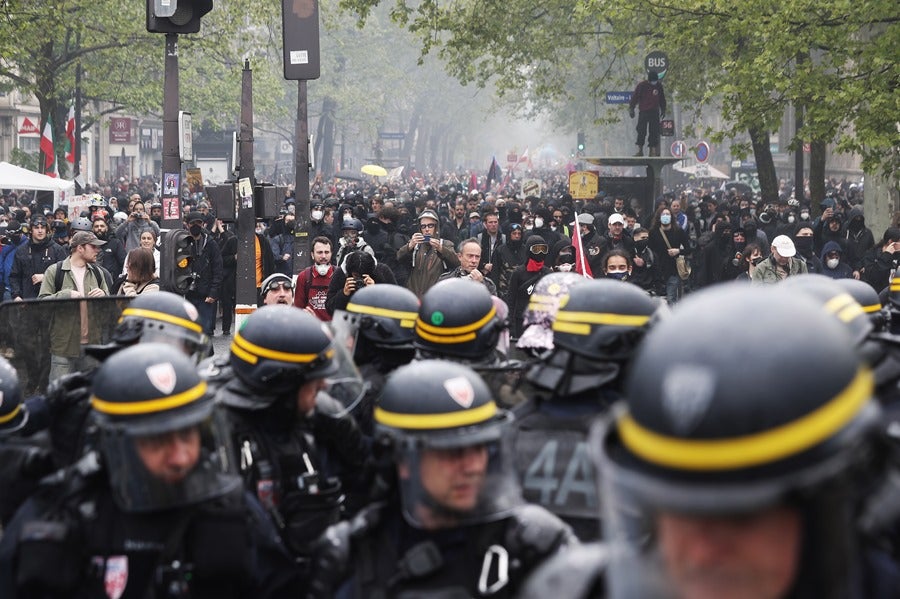 Los altercados marcan las manifestaciones del 1 de mayo en Francia Los altercados marcan las manifestaciones del 1 de mayo en Francia