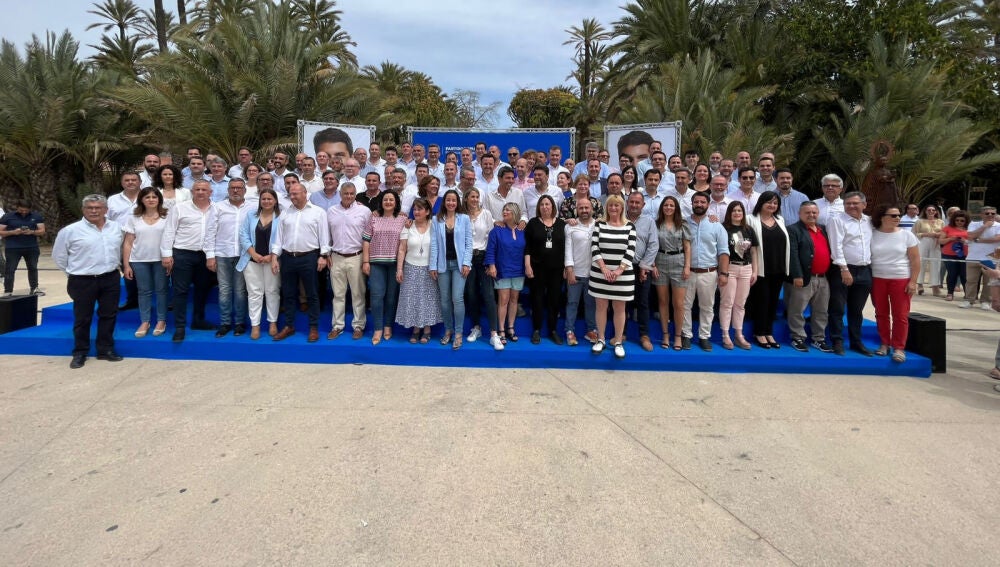 El PP ha presentado en Elche sus 141 cabezas de lista para las elecciones municipales del 28M.