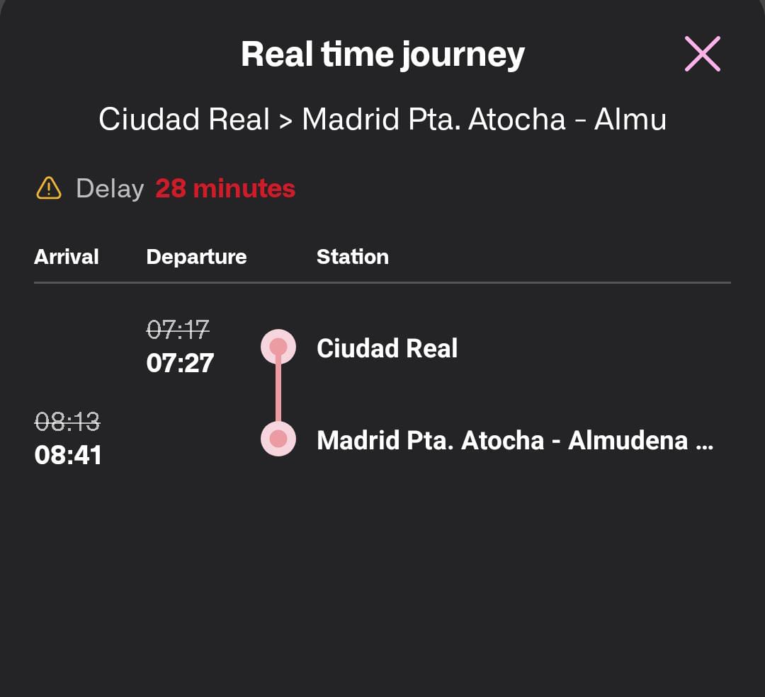 Denuncian nuevos retrasos en los Avant de Ciudad Real debido a una incidencia que Adif que ya ha solucionado Denuncian nuevos retrasos en los Avant de Ciudad Real debido a una incidencia que Adif que ya ha solucionado
