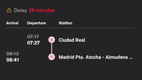 Retraso de 28 minutos en un Avant de esta mañana