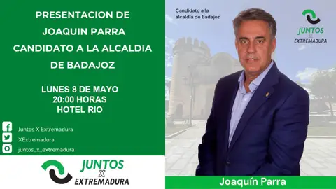 Joaquín Parra presenta su candidatura a la Alcaldía Joaquín Parra presenta su candidatura a la Alcaldía