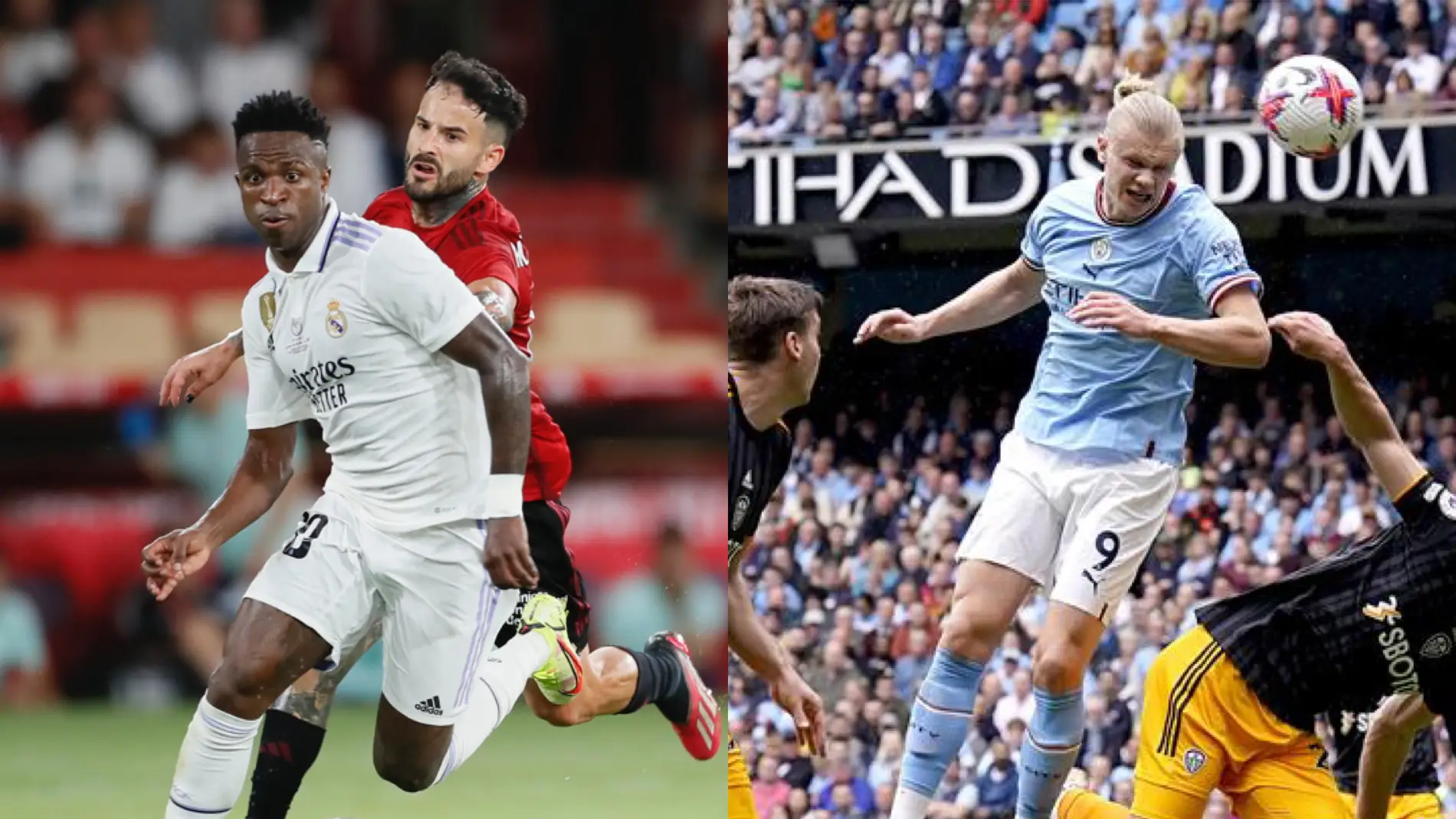 Vinicius y Haaland, protagonistas del duelo Champions entre Real Madrid y Manchester City
