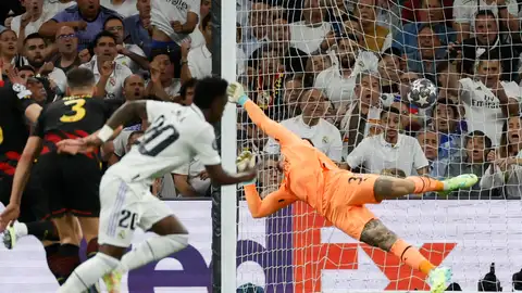 El gol de Vinicius contra el Manchester City. El gol de Vinicius contra el Manchester City.