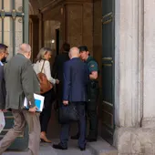 Jueces y fiscales a su llegada a la reunión con el Gobierno Jueces y fiscales a su llegada a la reunión con el Gobierno