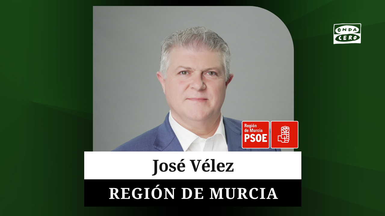Quién es José Velez, candidato del PSRM-PSOE en las elecciones autonómicas de la Región de Murcia Quién es José Velez, candidato del PSRM-PSOE en las elecciones autonómicas de la Región de Murcia