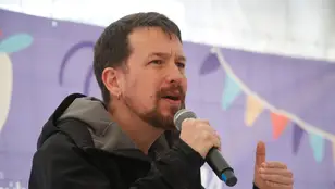El exlíder de Podemos, Pablo Iglesias, durante un acto