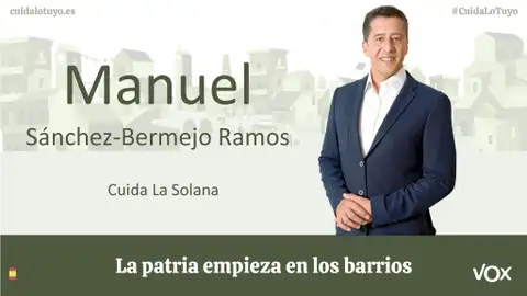 Manuel Sánchez-Bermejo, candidato de VOX a La Solana Manuel Sánchez-Bermejo, candidato de VOX a La Solana
