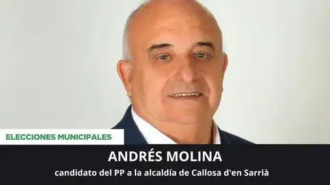 Andrés Molina, alcalde de Callosa d'en Sarrià y candidato a la reelección. Andrés Molina, alcalde de Callosa d'en Sarrià y candidato a la reelección.