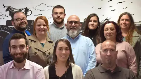 Marc Segarra i la resta de candidats Marc Segarra i la resta de candidats