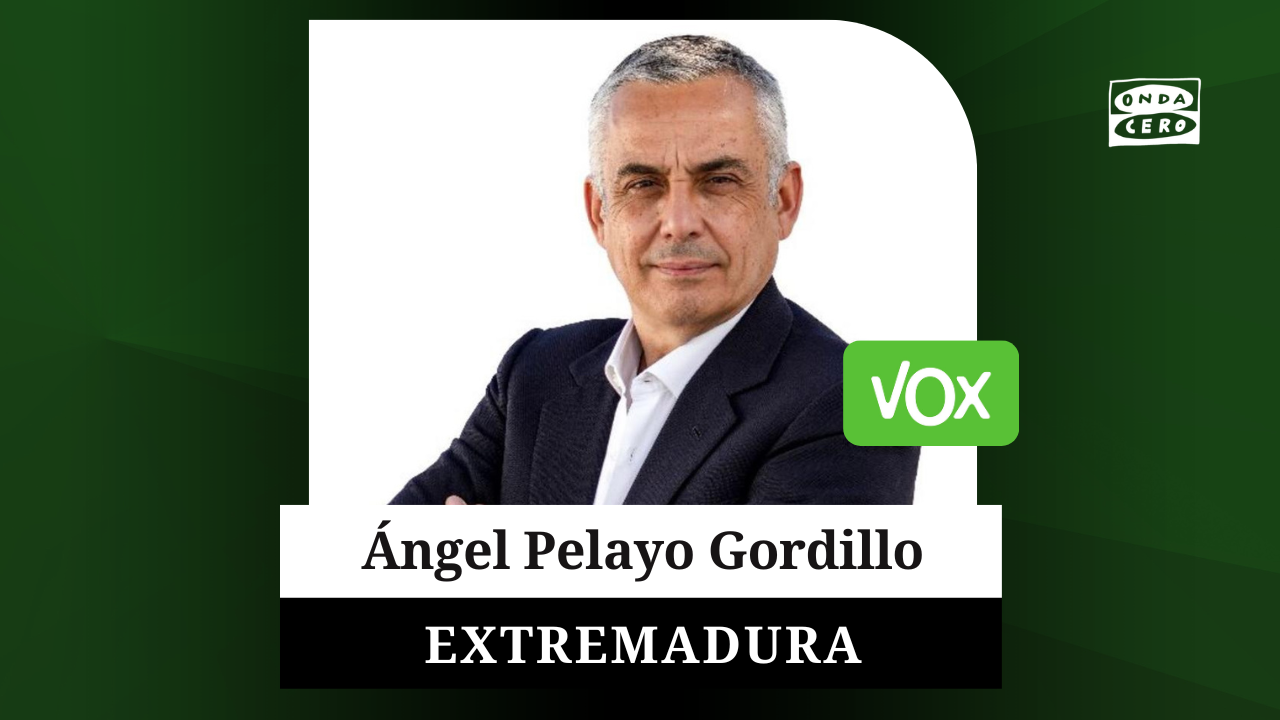 Ángel Pelayo Gordillo candidato de Vox a la presidencia de la Junta de Extremadura Ángel Pelayo Gordillo candidato de Vox a la presidencia de la Junta de Extremadura