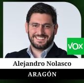 Alejandro Nolasco, candidato de Vox al Gobierno de Aragón