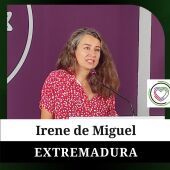 Irene de Miguel candidata de Unidas por Extremadura a la presidencia de la Junta