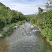 Imagen del río Aragón que abastece a Jaca.