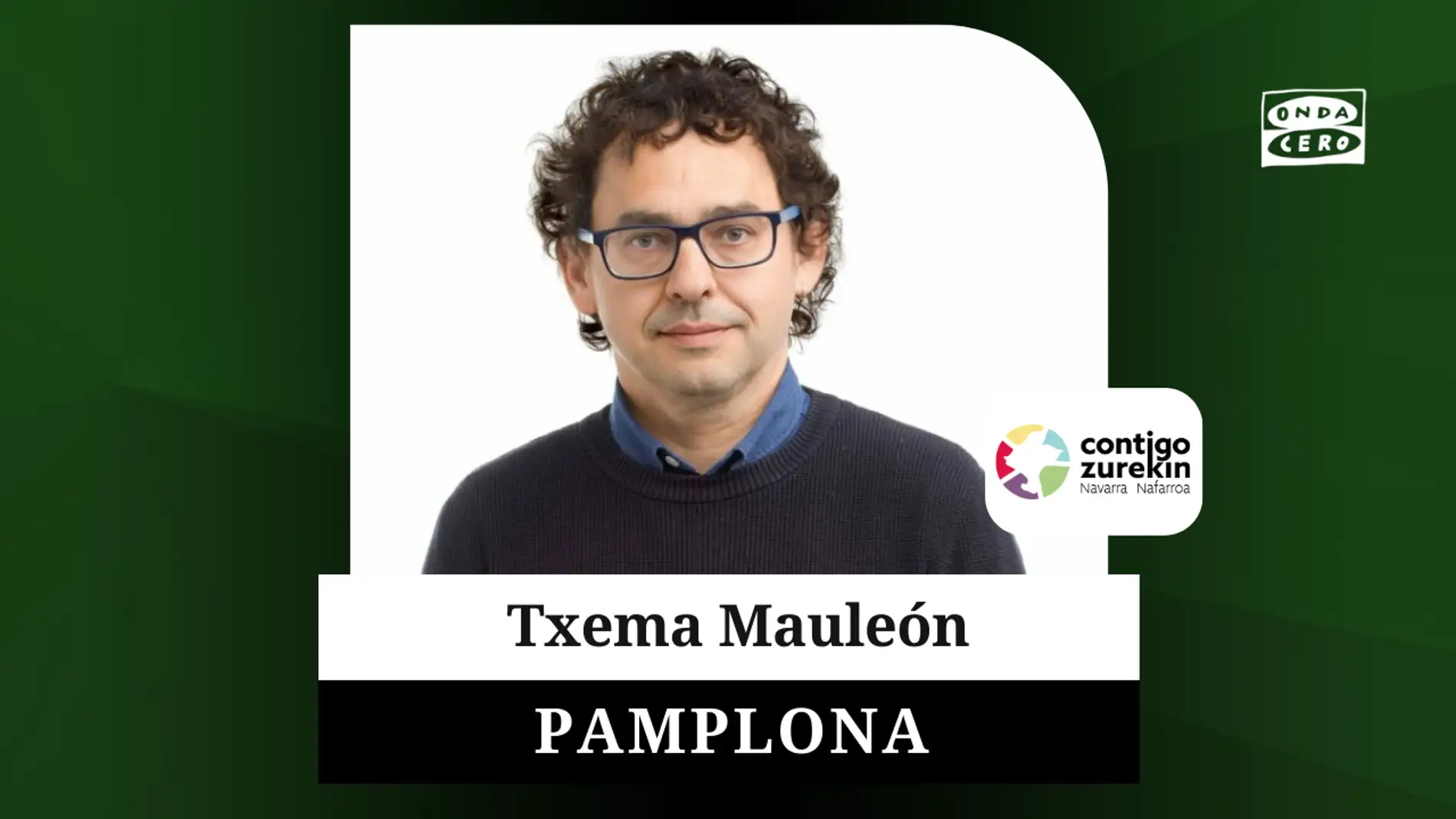 Txema Mauleón, candidato de Contigo Navarra - Zurekin Nafarroa a la alcaldía de Pamplona