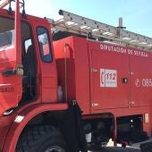 Imagen de archivo de un camión de bomberos de la diputación de Sevilla