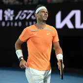 Rafael Nadal, durante el pasado Abierto de Australia. Rafael Nadal, durante el pasado Abierto de Australia.