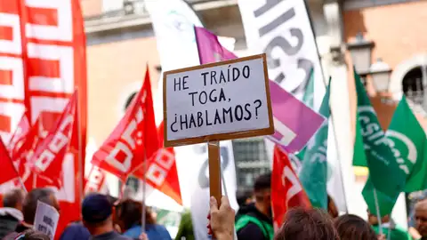 Funcionarios de la administración de Justicia participan en una concentración ante el Ministerio de Justicia. Funcionarios de la administración de Justicia participan en una concentración ante el Ministerio de Justicia.