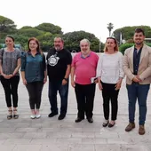 Los candidatos con representantes del Río San Pedro Los candidatos con representantes del Río San Pedro