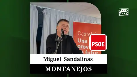 Miguel Sandalinas, candidato por el PSPV-PSOE a la alcaldía de Montanejos. Miguel Sandalinas, candidato por el PSPV-PSOE a la alcaldía de Montanejos.
