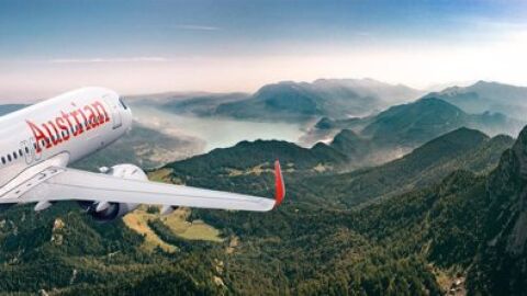 Avión A-320 de la aerolínea de bandera austriaca.