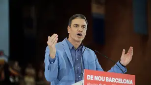 Pedro Sánchez, en un acto de campaña