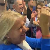 La candidata del PP, Ángeles Muñoz, celebrando su victoria La candidata del PP, Ángeles Muñoz, celebrando su victoria