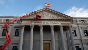 Fachada del Congreso de los Diputados en Madrid. 